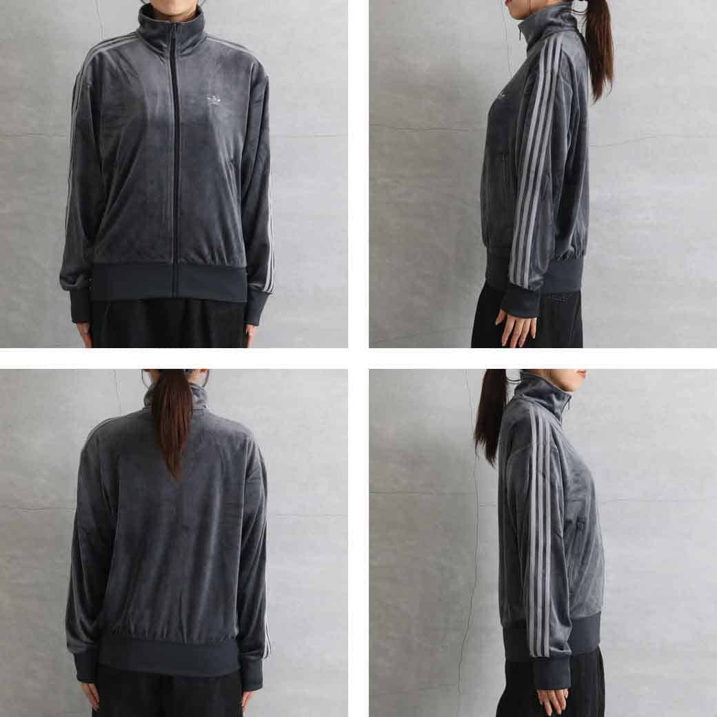 00s adidas アディダス ベロア トラックジャケット グレー M アディダス ベロア トラックジャケット - グレー | アディダス