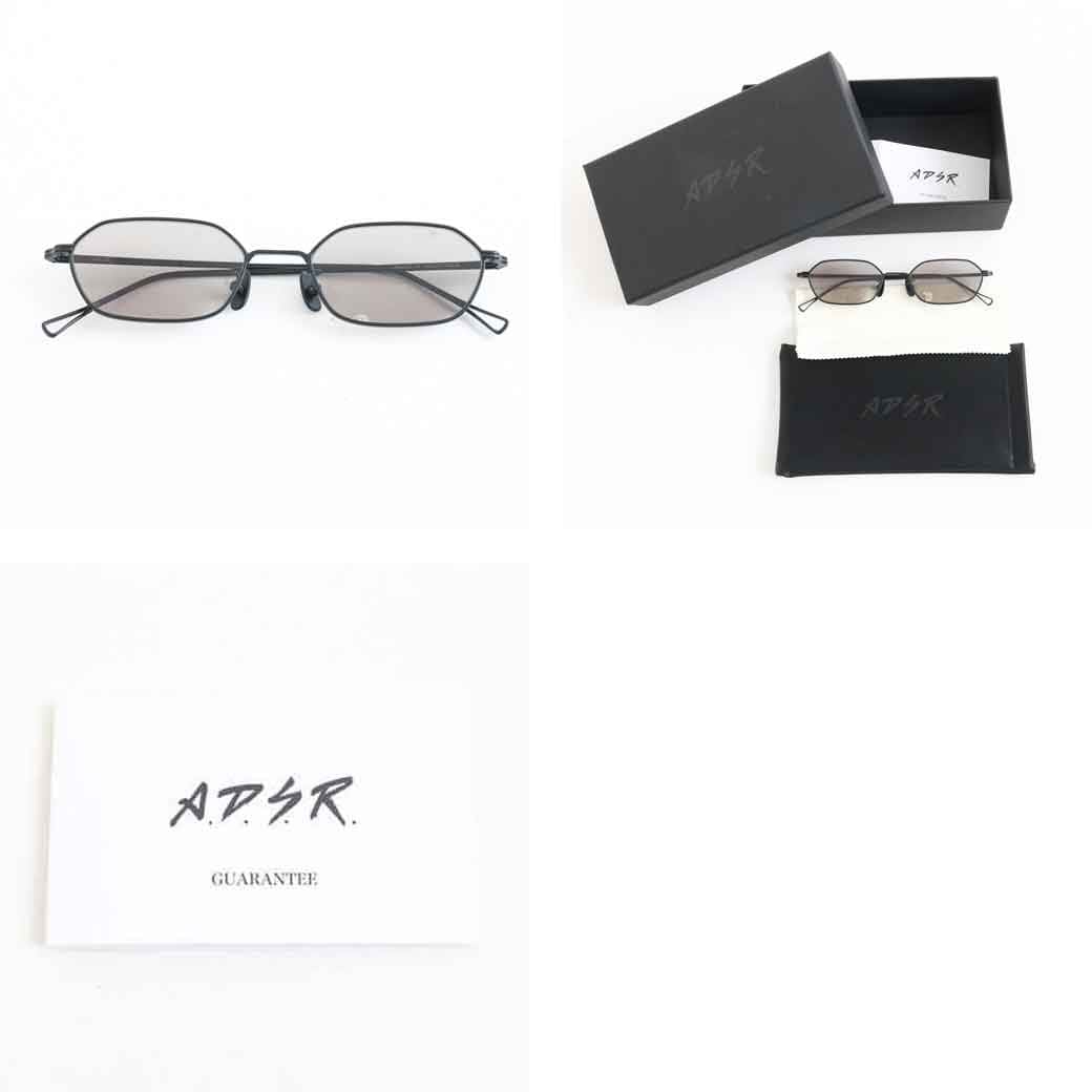 【公式完売品】 A.D.S.R. JASON 01 ジェイソン ブラック A.D.S.R. / JASON 即完売ヘキサゴン・スクエアメタルサングラス