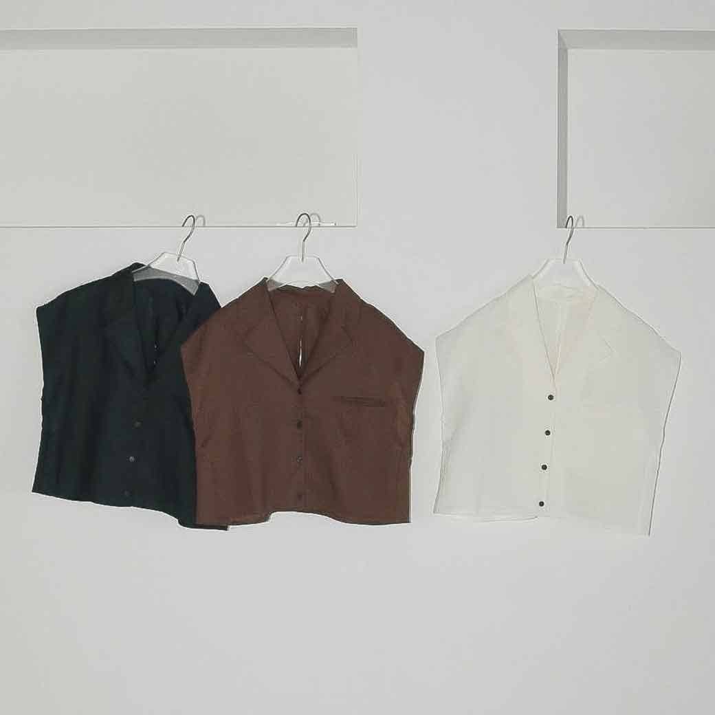 anuke アンヌーク オープンカラー リネン シャツ｜BORN FREE ONLINE SHOP