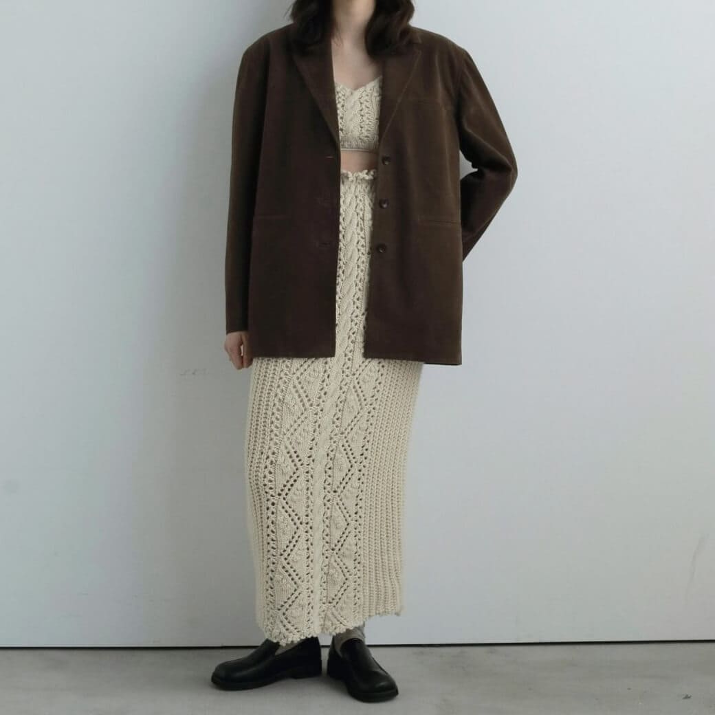 ブラウン ジャケット サイズ38 アンヌーク anuke アンヌーク エコ スエード ジャケット｜BORN FREE ONLINE SHOP