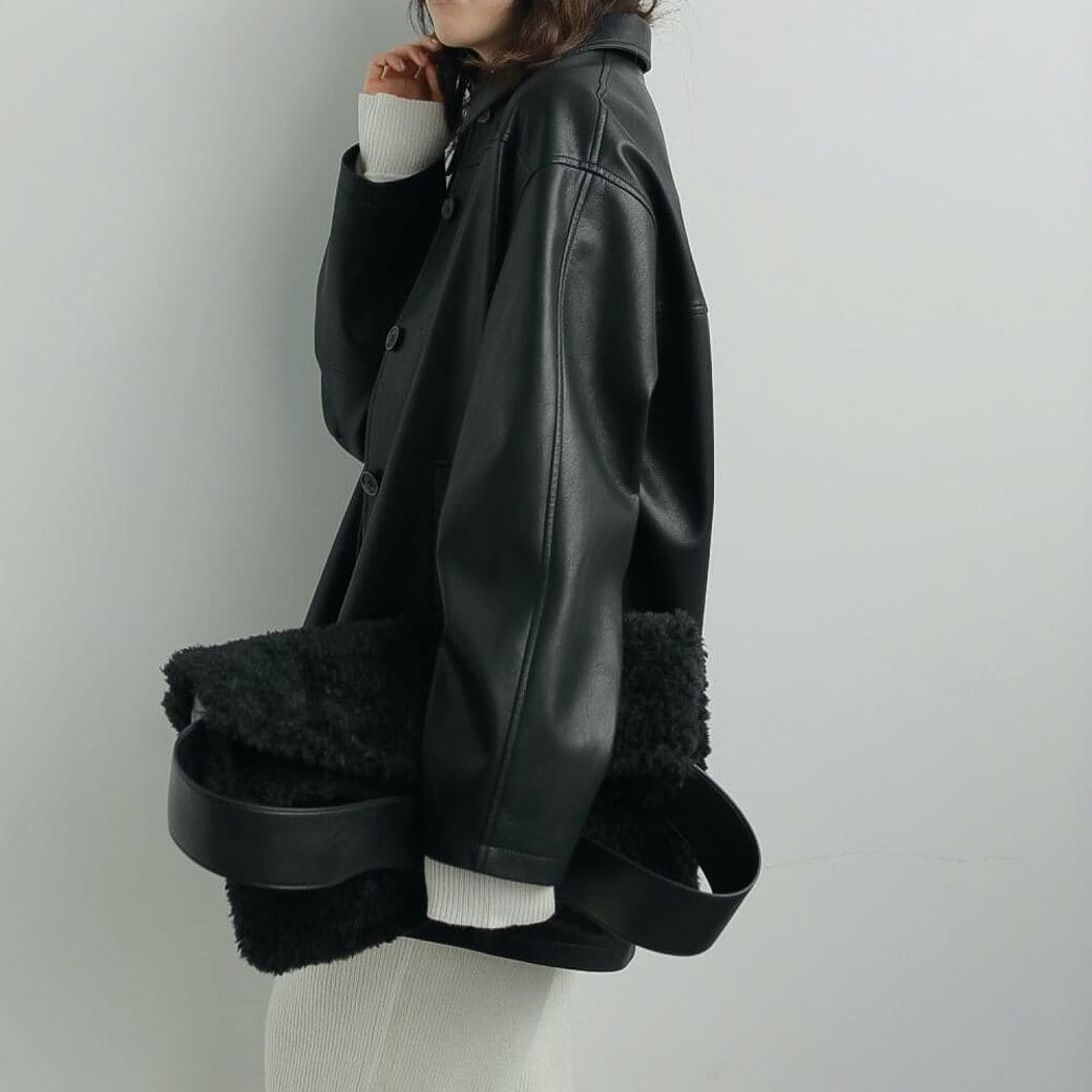 アンヌーク エコレザーオーバージャケット ブラウン 38 anuke（アンヌーク） エコレザーオーバージャケット Ecoleather Over