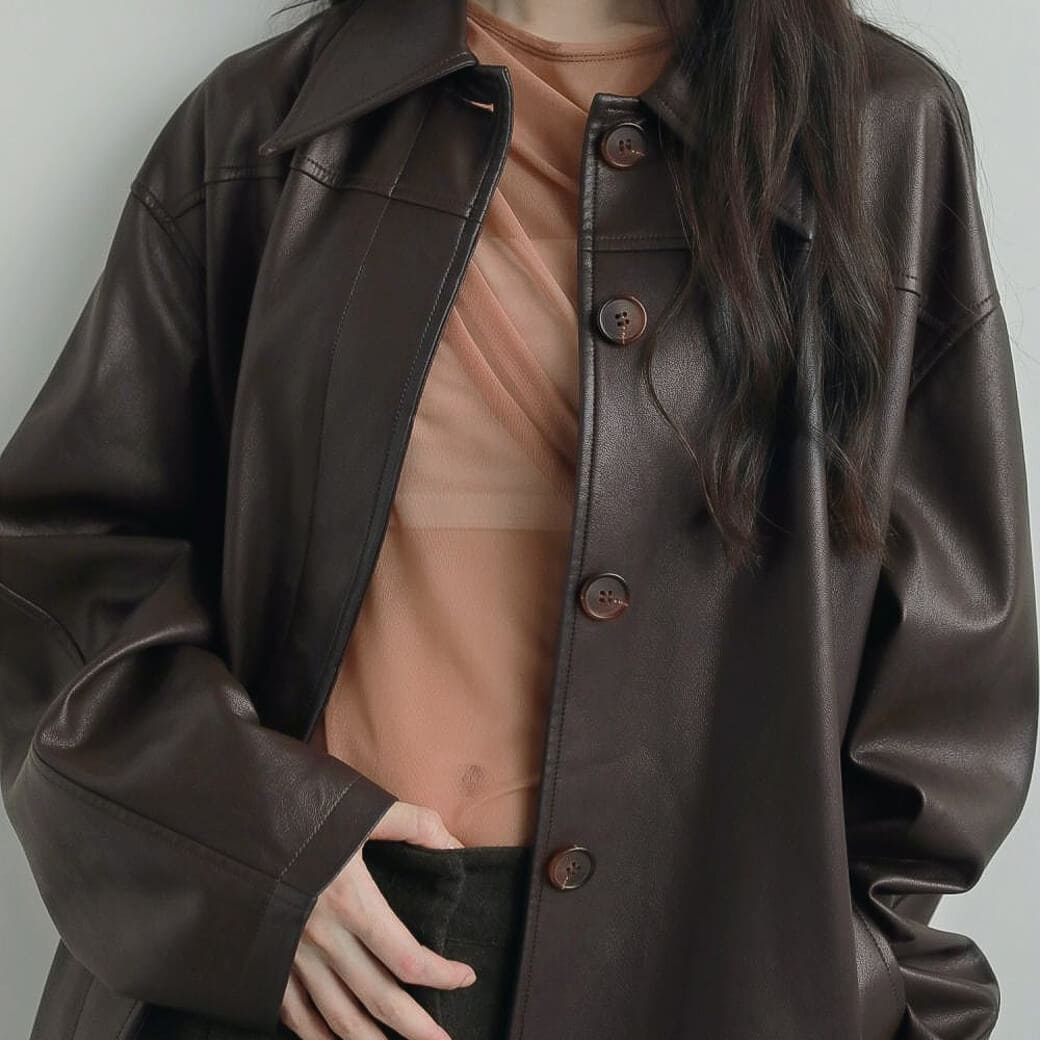 anuke アンヌーク エコレザー オーバー ジャケット｜BORN FREE ONLINE SHOP