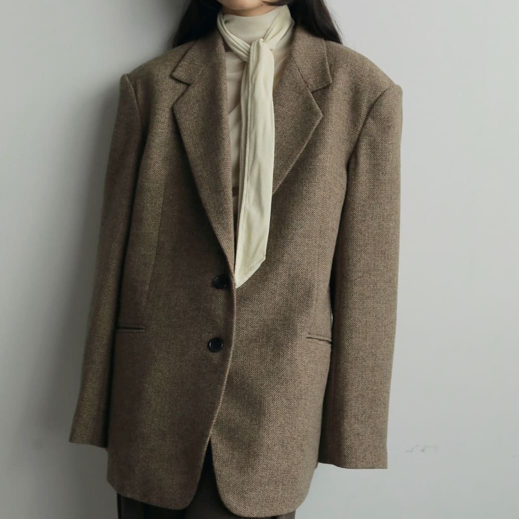 anuke アンヌーク ヘリンボーン ウール ジャケット｜BORN FREE ONLINE SHOP