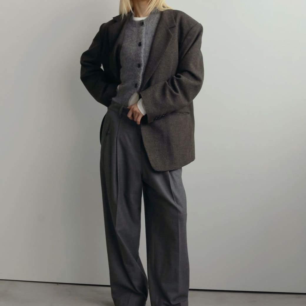 anuke Herringbone Wool Jacket アンヌークジャケット Herringbone Wool Jacket（テーラードジャケット）｜anuke（アンヌーク