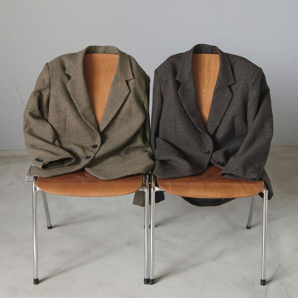 anukeアンヌークHerringbone Wool Jacket/ブラウン38 ànuke online store（アンヌーク） / Herringbone Wool