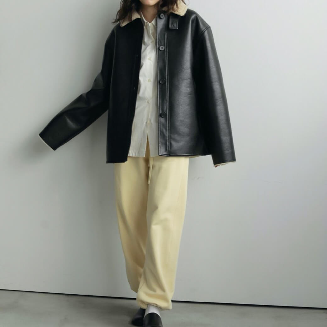 anuke アンヌーク　ボアフライトジャケット ブラック 36 anuke アンヌーク ボア フライト ジャケット｜BORN FREE ONLINE SHOP