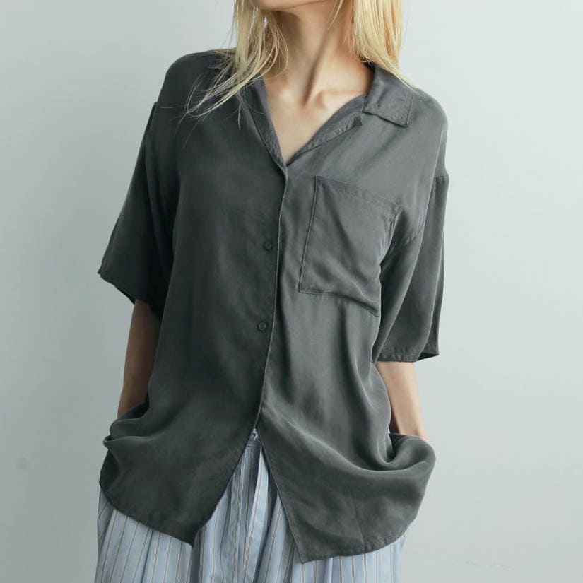 anuke オーバーシャツ anuke ANUKE (アンヌーク）Chambray Over Shirts 即日発送