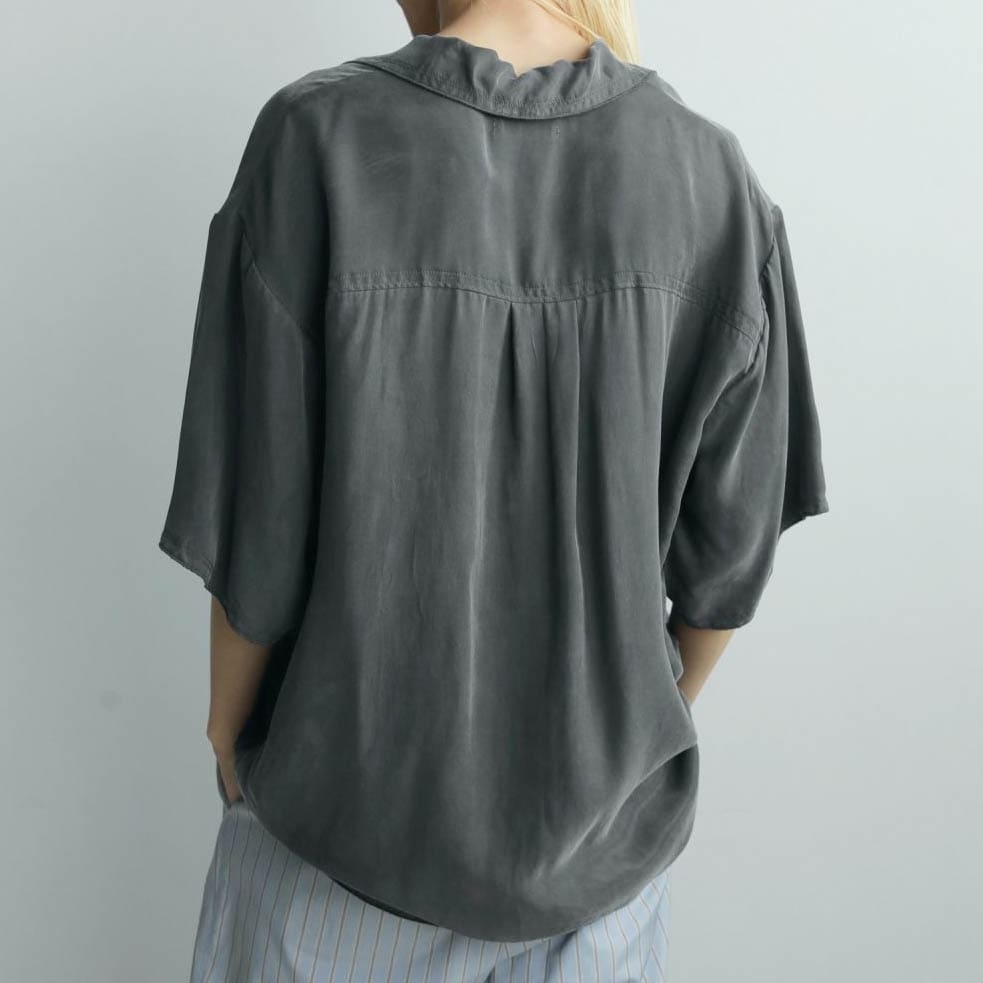 ちなまる出品 anuke アンヌーク オープンカラー メローシャツ｜BORN FREE ONLINE SHOP