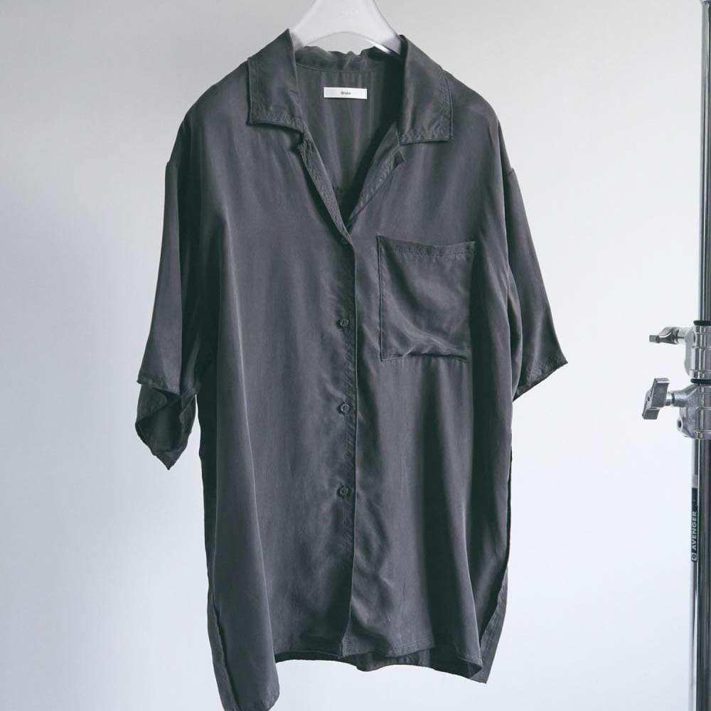 anuke アンヌーク オープンカラー メローシャツ｜BORN FREE ONLINE SHOP