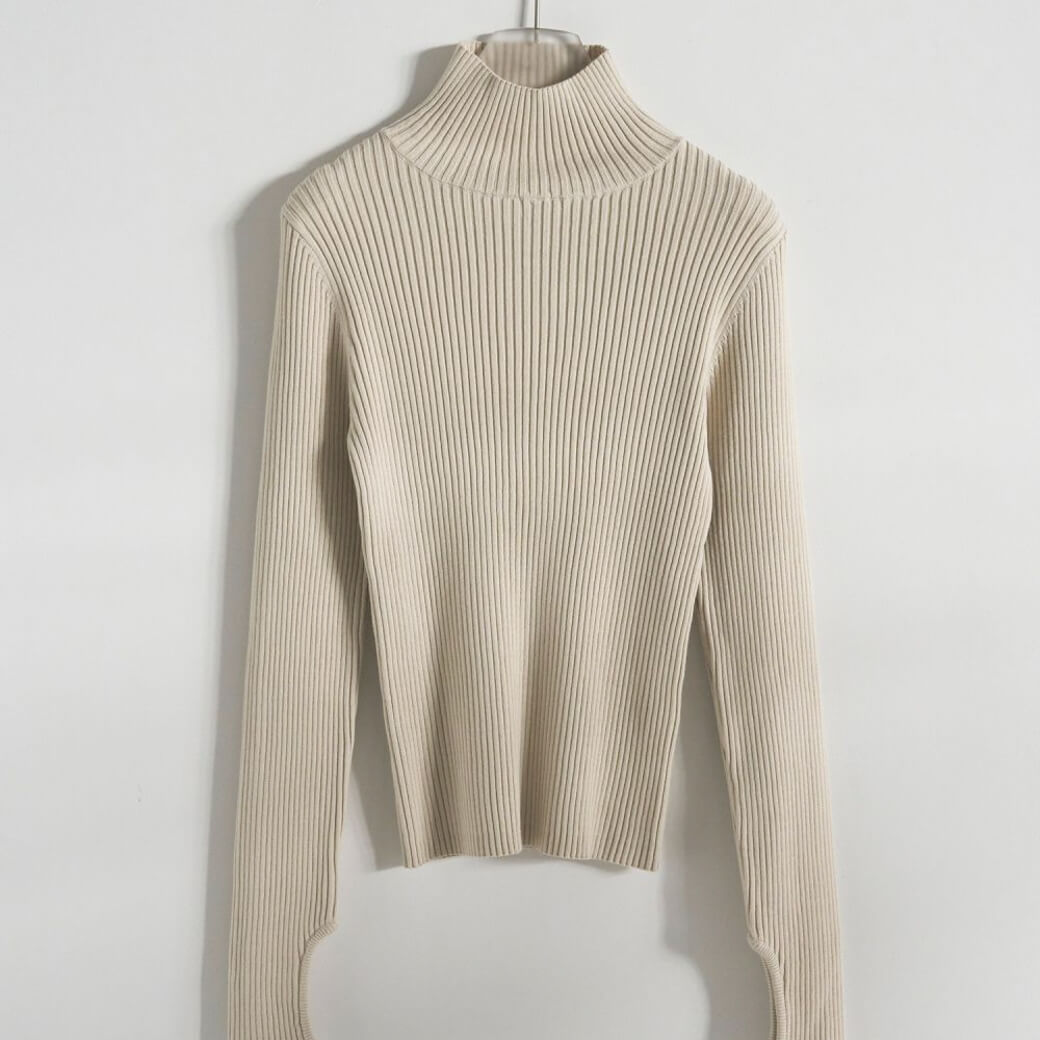 anuke アンヌーク スリット タートル ニット|BORN FREE ONLINE SHOP anuke アンヌーク スリット タートル ニット|BORN FREE ONLINE SHOP