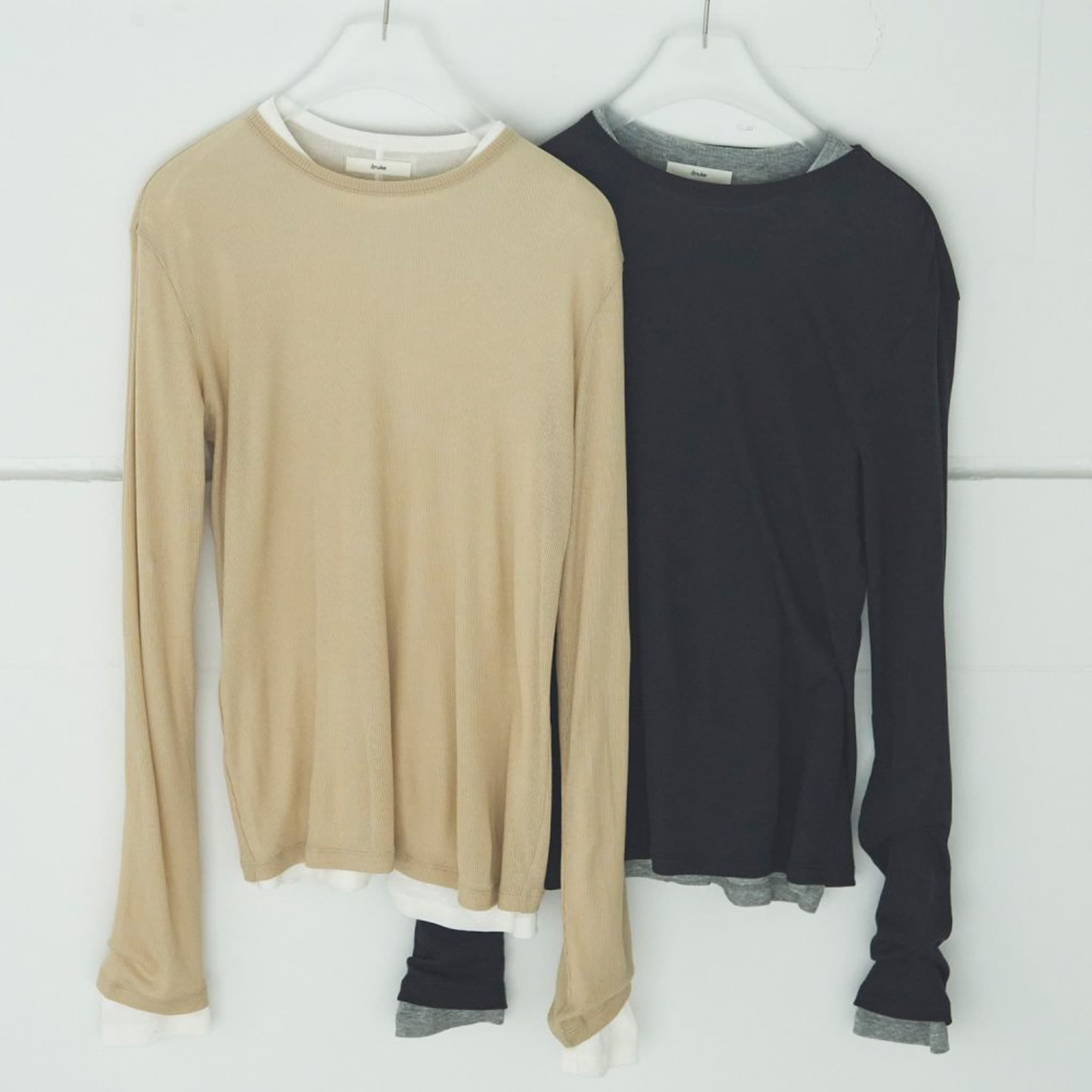 anuke アンヌーク レイヤード シアー ロング Tシャツ