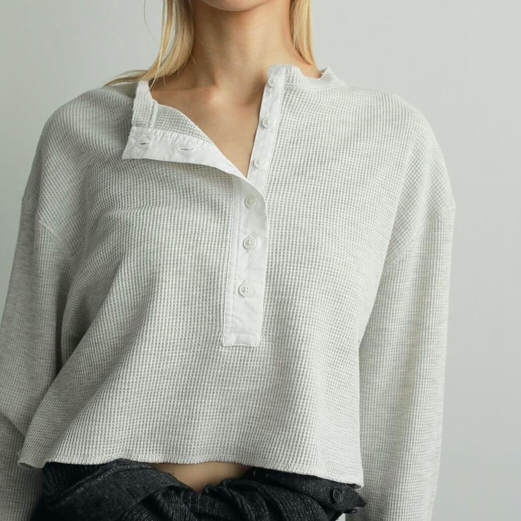 anuke アンヌーク ワッフル ヘンリー トップス｜BORN FREE ONLINE SHOP