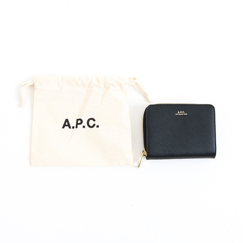 【A.P.C.】EMMANUEL コンパクトウォレット A.P.C.] アーペーセー Emmanuel コンパクトウォレット (Black