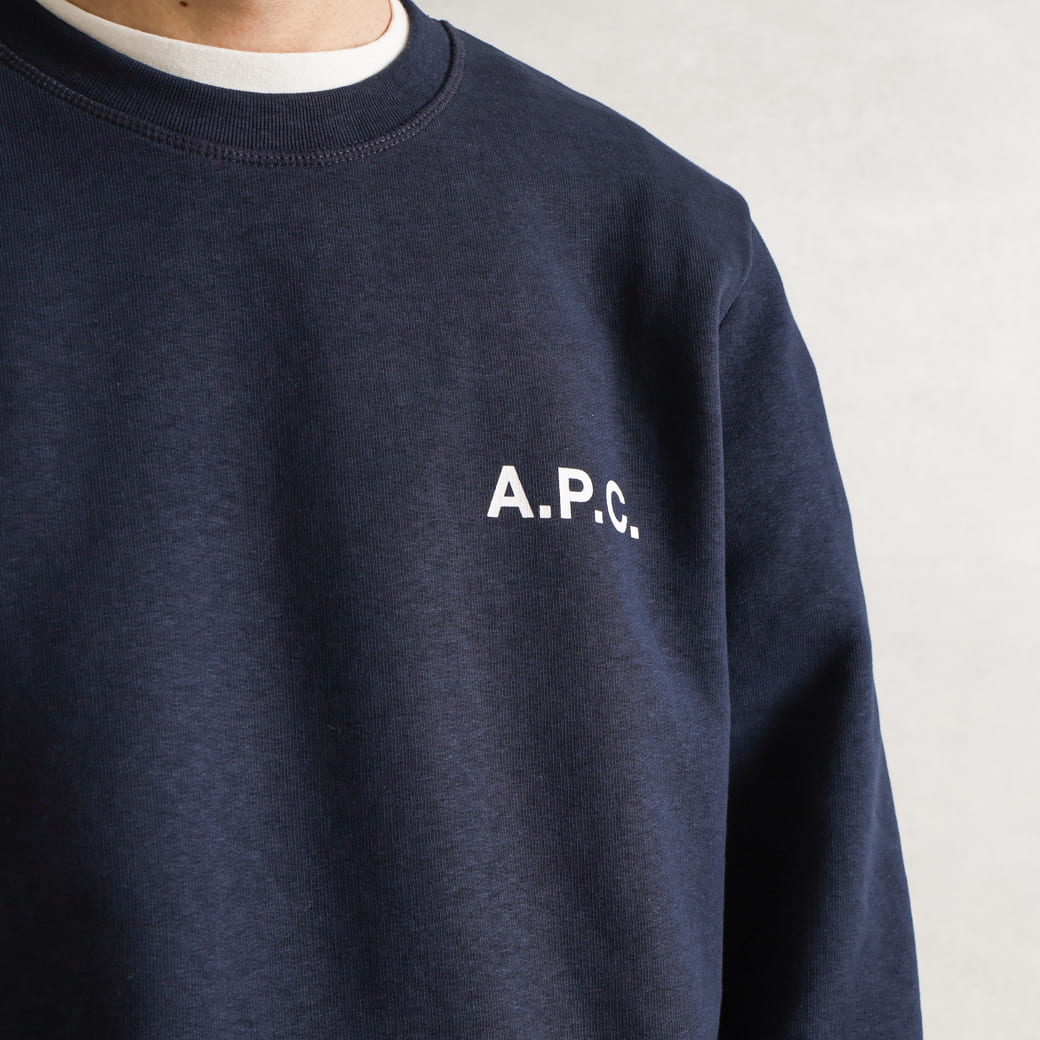【美品】A.P.C スウェット　ブランドロゴプリント　プルオーバー A.P.C. アーペーセー ロゴ スウェットシャツ｜BORN FREE ONLINE SHOP