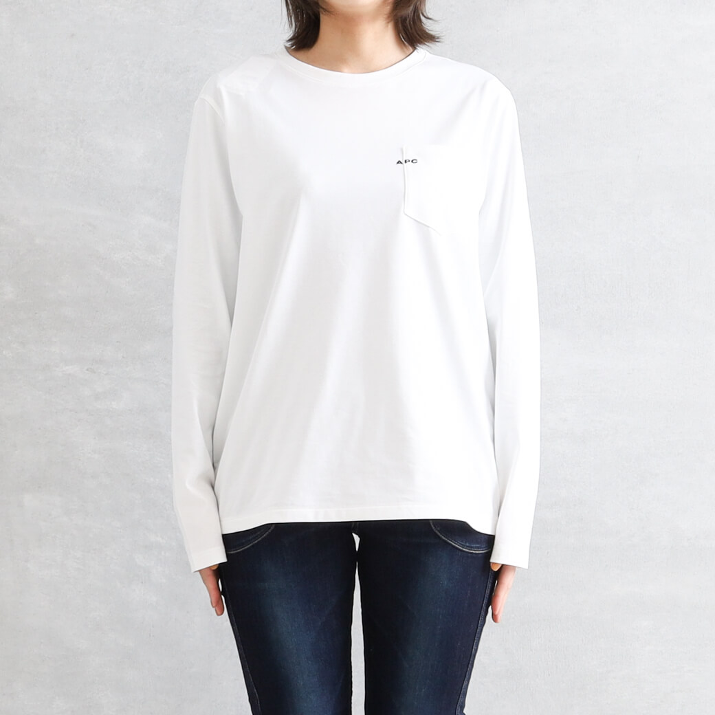 A.P.C. アーペーセー L/T T-SHIRT POCKET emb JPS｜BORN FREE