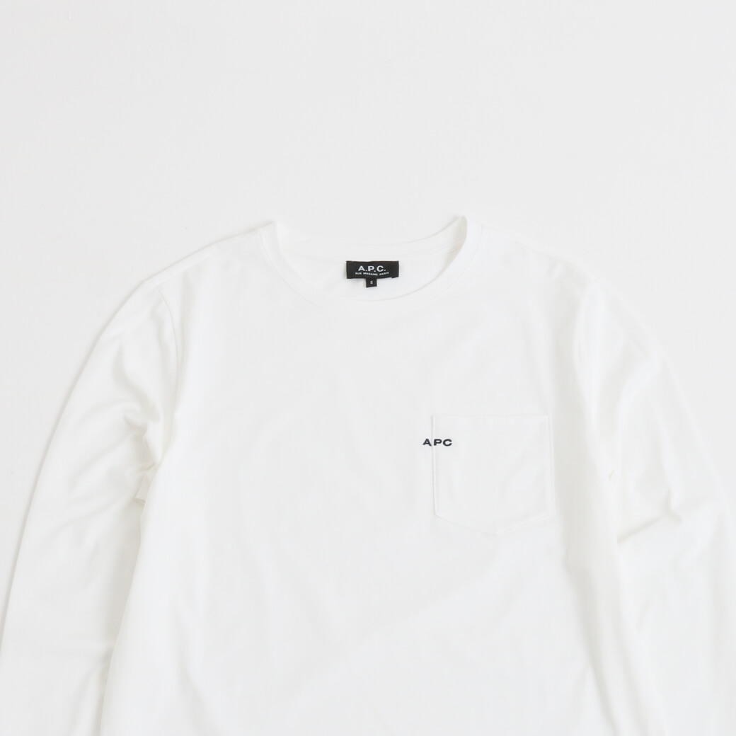 A.P.C. アーペーセー L/T T-SHIRT POCKET emb JPS