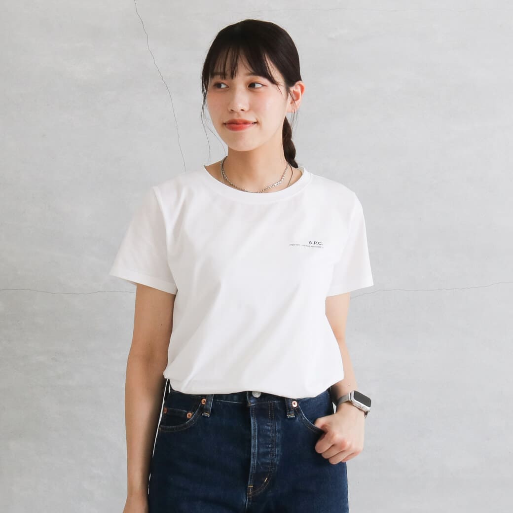アーペーセー A.P.C. Tシャツ 定番 トップス ホワイト