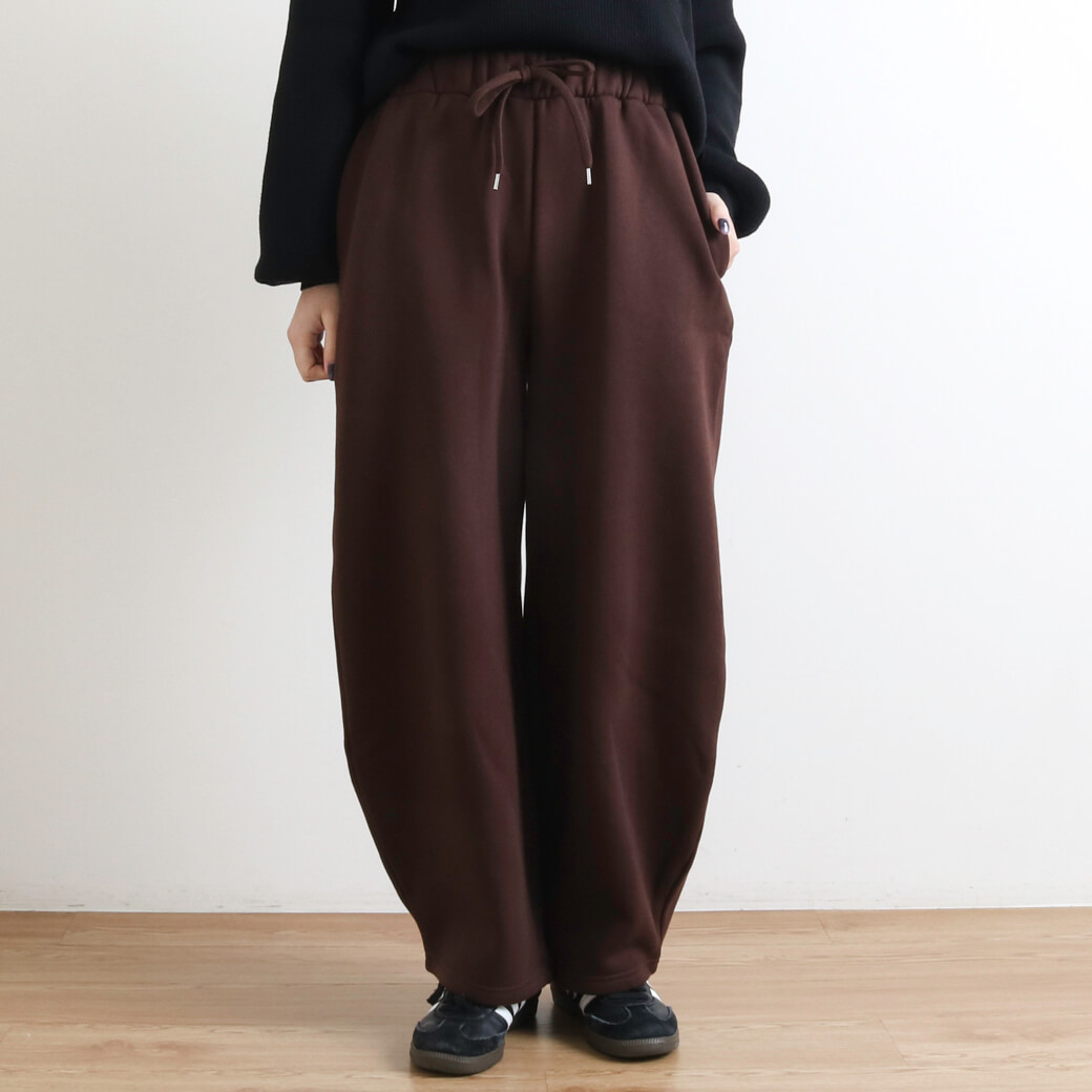 1/4まで10％OFF】BORNFREE ORIGINALS ボーンフリー 裏起毛カーブパンツ