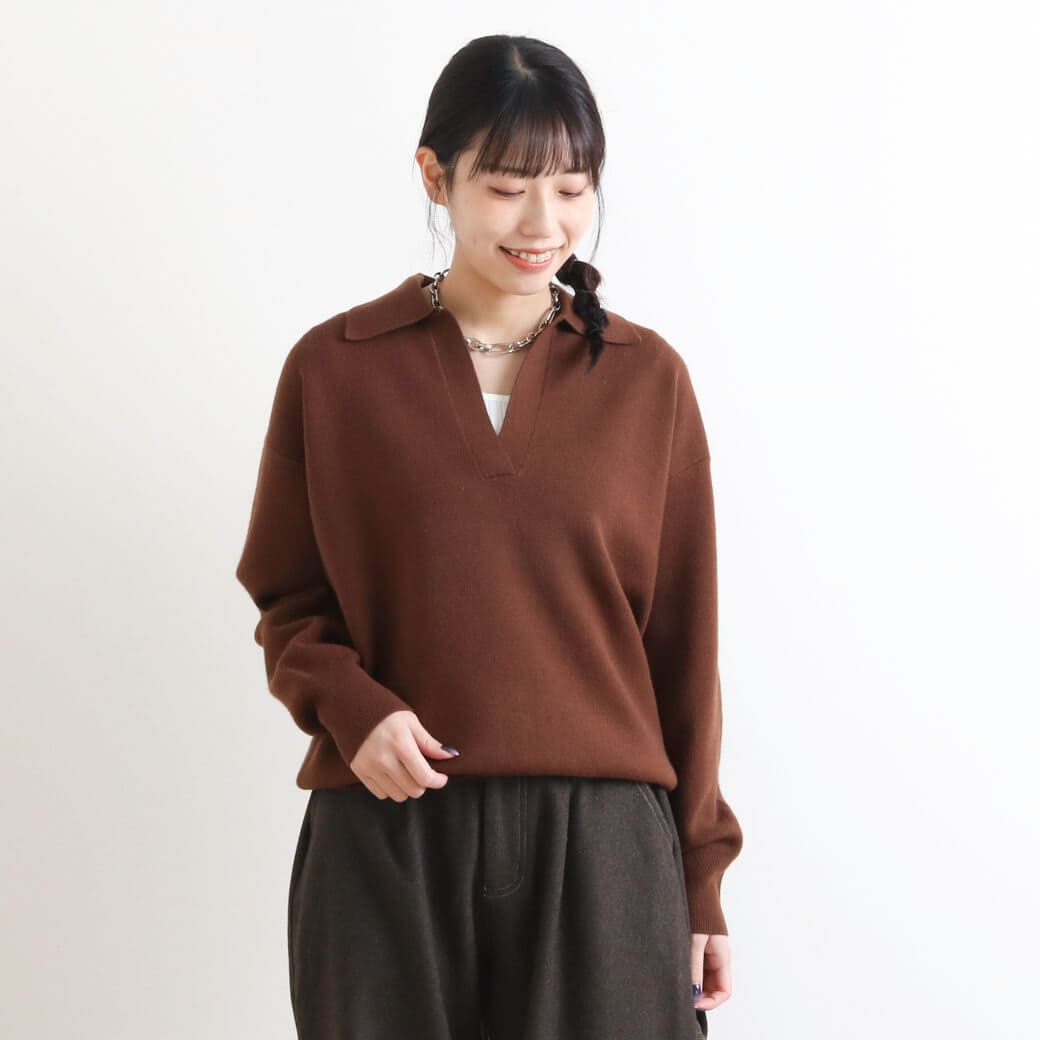 BORNFREE ORIGINALS ボーンフリー オリジナル スキッパーニットPO