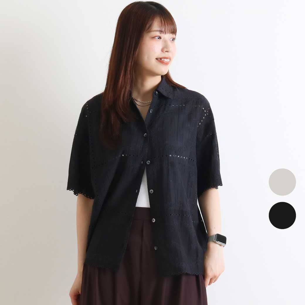 BORN-FREE 7 Tシャツ ブラック BORNFREE ORIGINALS ボーンフリーオリジナル 刺繍レースシャツ｜BORN