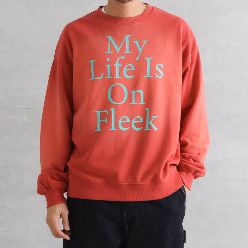 BORNFREE ORIGINALS ボーンフリーオリジナル 日焼け加工プリントトレーナー