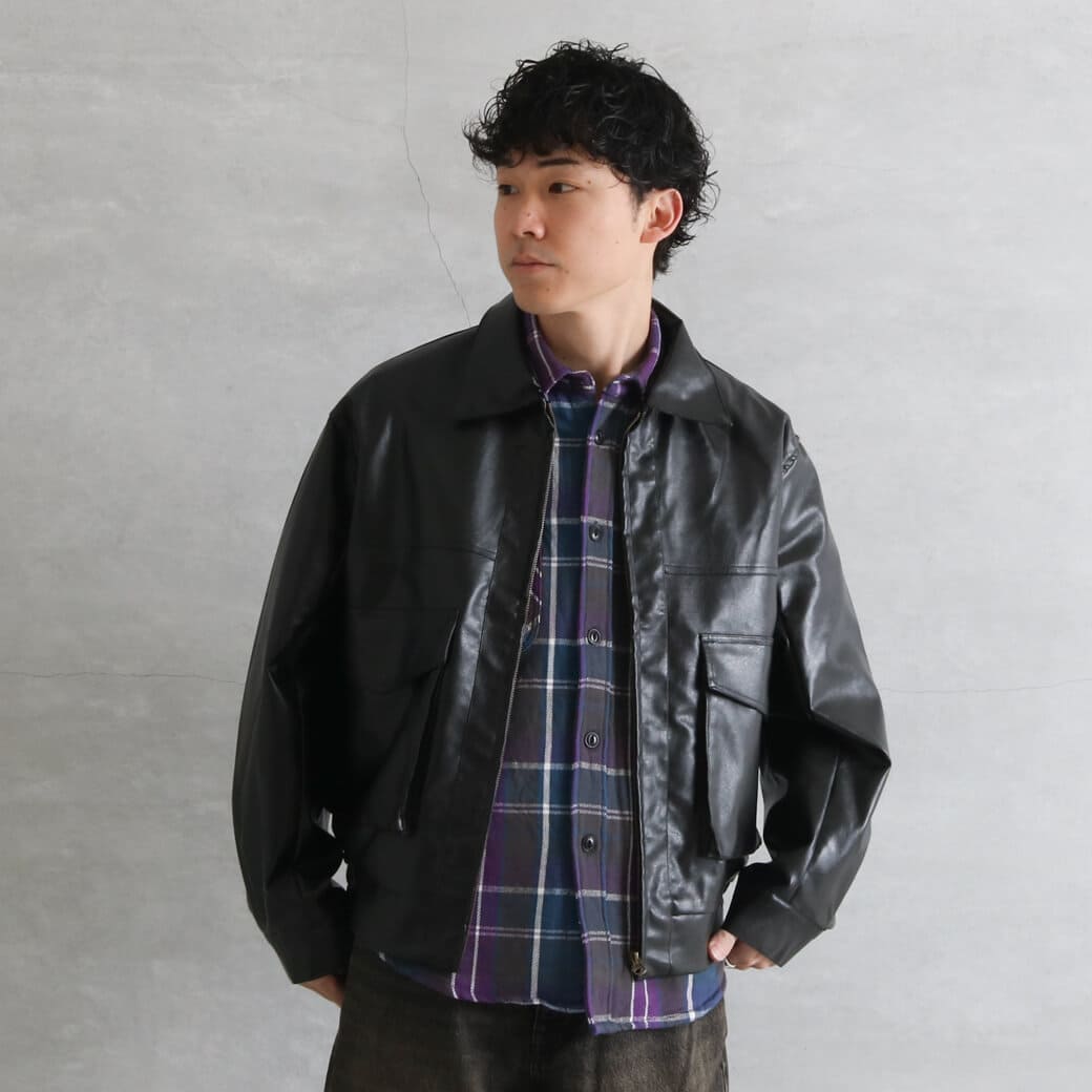 BORNFREE ORIGINALS ボーンフリーオリジナルPUブルゾンジャケット