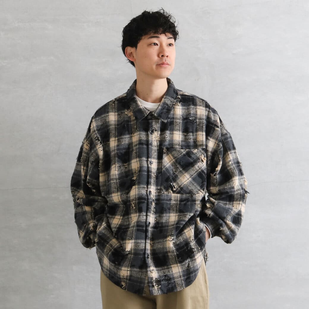 BORNFREE ORIGINALS ボーンフリーオリジナル ダメージ加工グランジネル