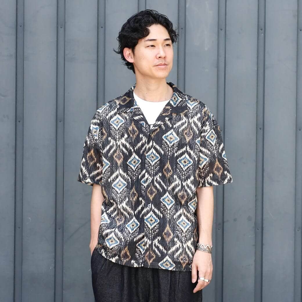 BORNFREE ORIGINALS ボーンフリーオリジナル プリントレースシャツ