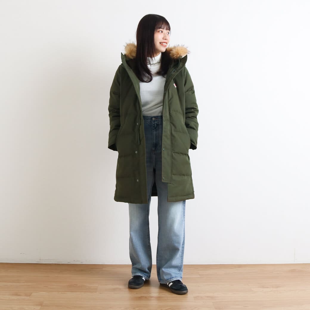 DANTON ダントン フェイク ファー フード ダウン コート｜BORN FREE