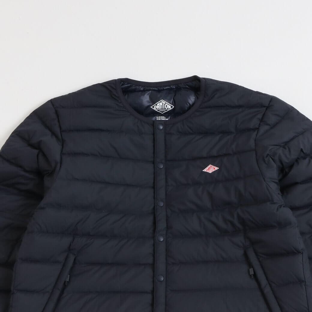 DANTON ダントン インナーダウンジャケット　ブラック M DANTON（ダントン）インナーダウンクルーネックジャケット