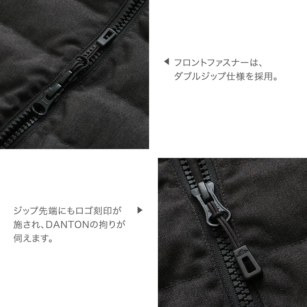 DANTON ダントン ウールライクポリエステル ミドルダウン フー