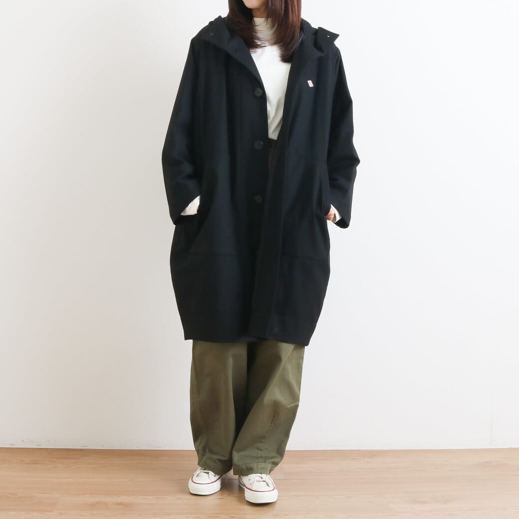 【美品】DANTONウールコート ダークグレー フード付きサイズL フレディ アンド グロスター FREDY & GLOSTER 【DANTON/ダントン