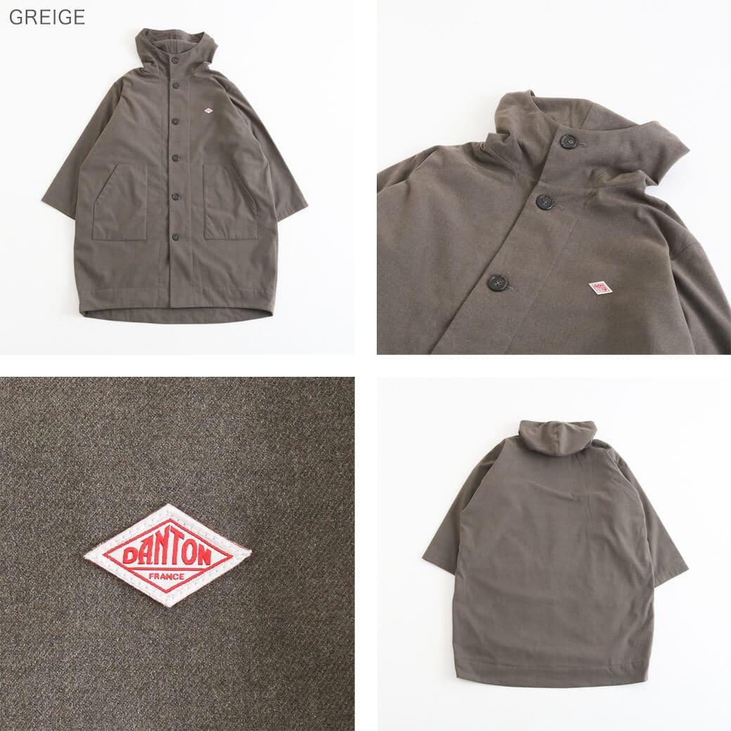 DANTON ダントン ウール ライク クロス フード コート｜BORN