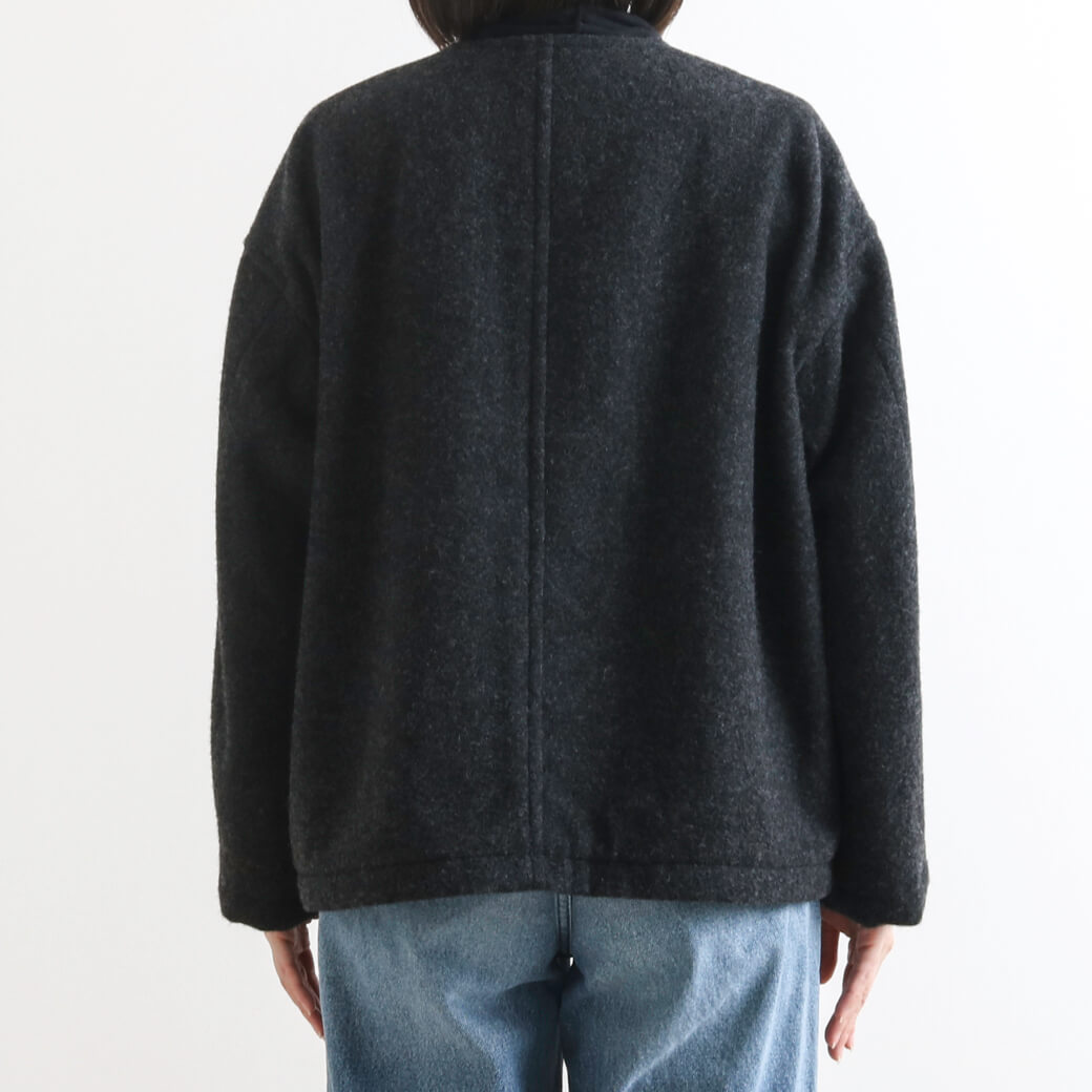 DANTON ダントン SINGLE WOOL PILE V NECK JACKET｜BORN FREE