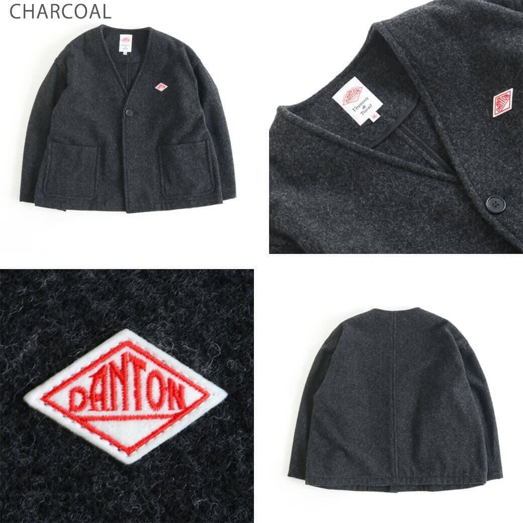 シャケDANTON 　あったかコート DANTON｜ギャザー ジャケット アウター ウール GATHERED JACKET