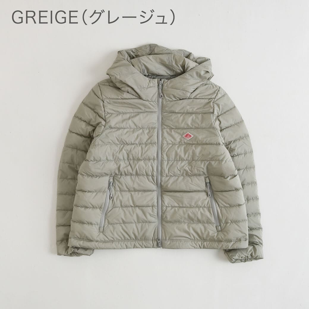ダントン　フード付きgreige色ダウンジャケット DANTON ダントン ミドルダウンフードジャケット｜BORN FREE