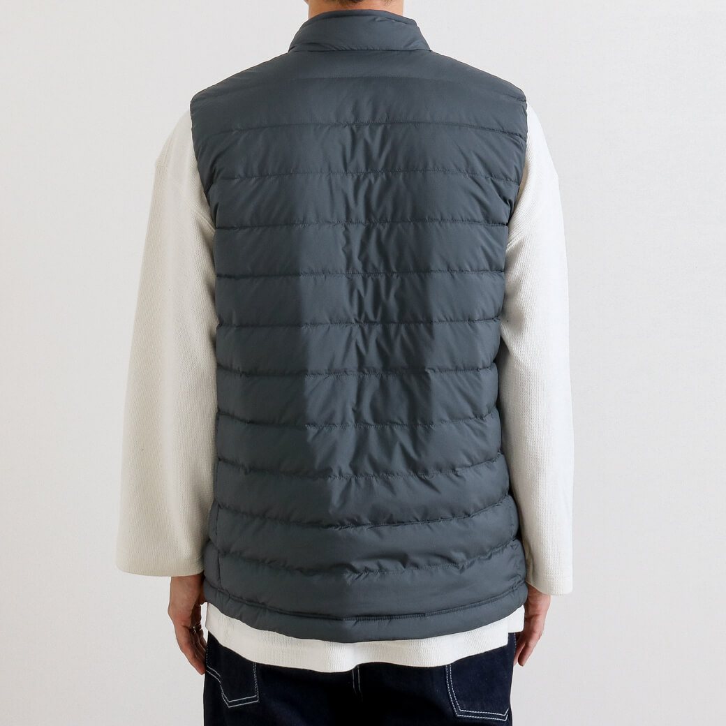 DANTON ダントン NYLON TAFFETA MIDDLE DOWN STAND COLLAR VEST｜BORN