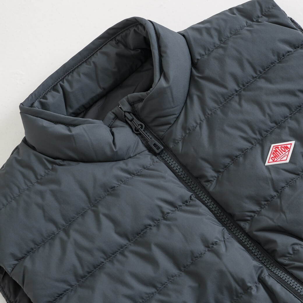 DANTON ダントン NYLON TAFFETA MIDDLE DOWN STAND COLLAR VEST｜BORN