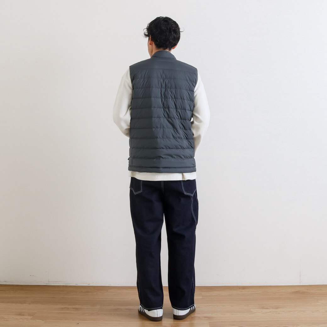 DANTON ダントン NYLON TAFFETA MIDDLE DOWN STAND COLLAR VEST｜BORN