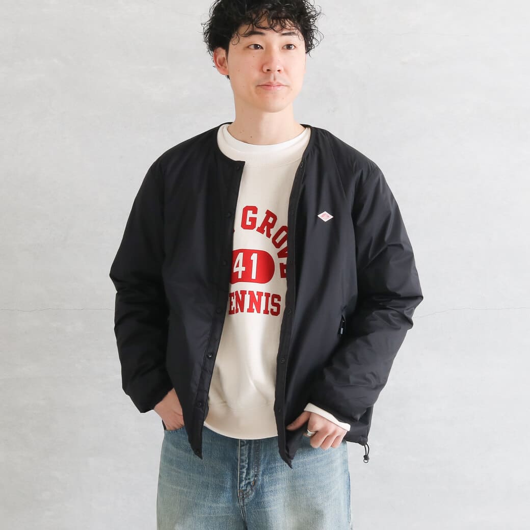 ☆未使用☆ダントン　インサレーション カラーレスジャケット　ブラック　Mサイズ DANTON ダントン インサレーション カラーレス ジャケット｜BORN FREE