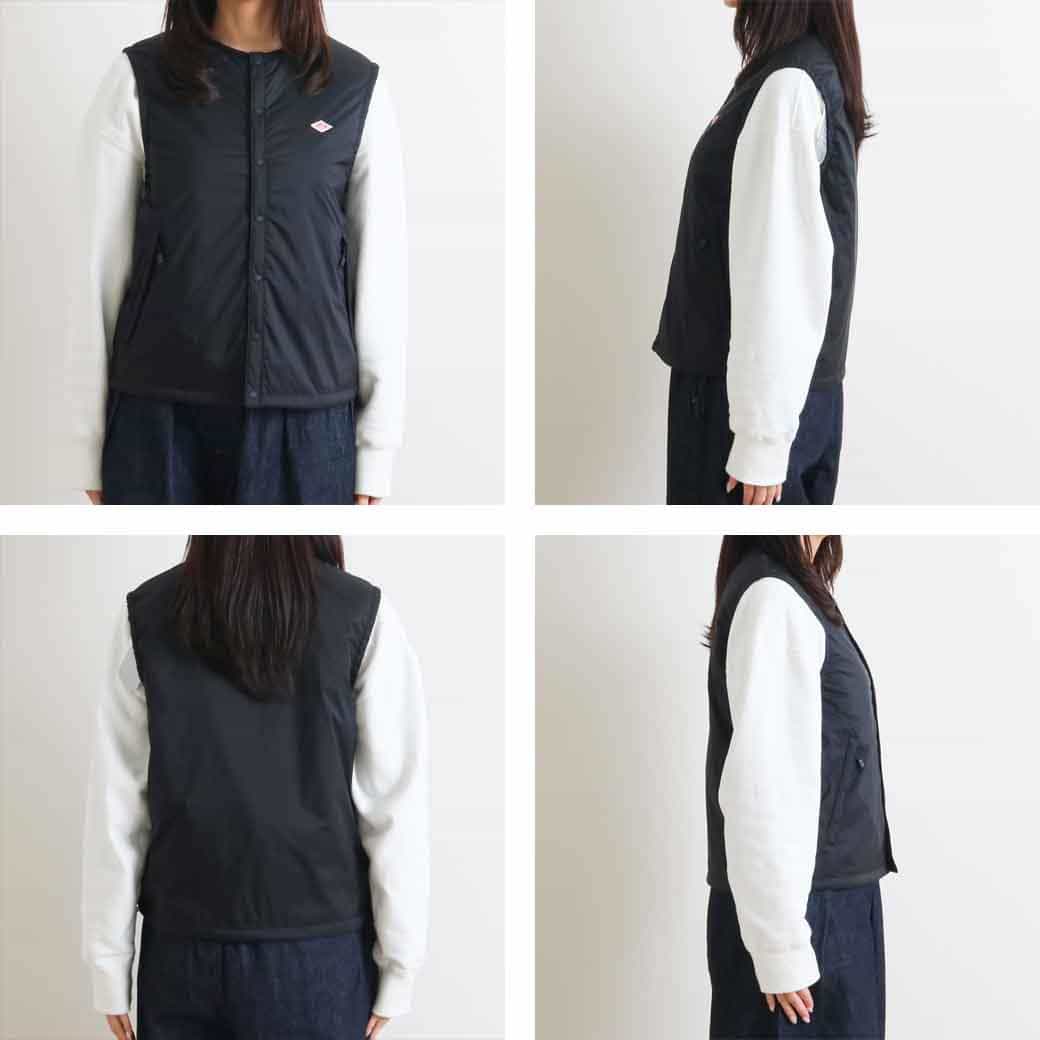 DANTON ダントン ナイロンタフタ インサレーションノーカラーベスト