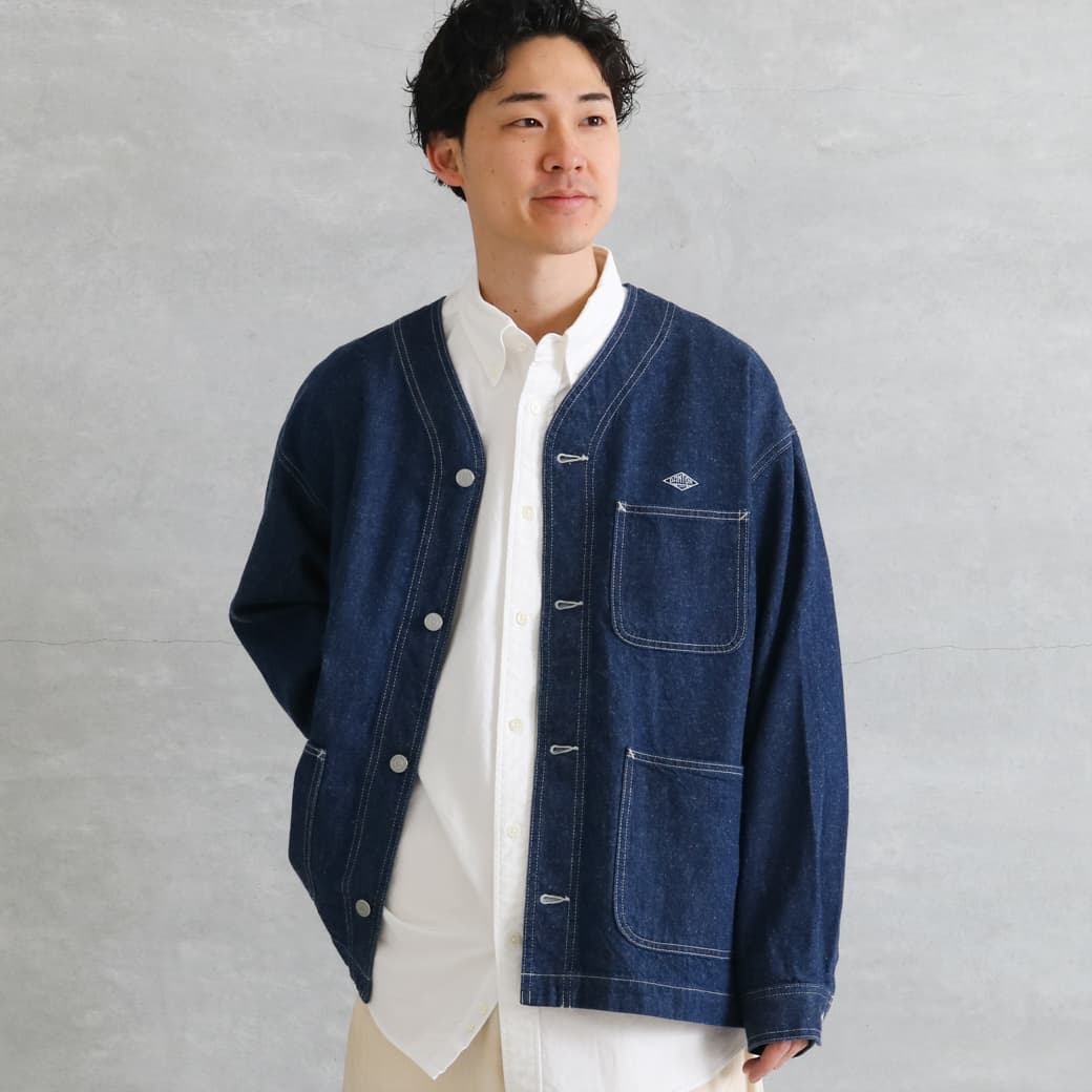 DANTON ダントン メンズデニムカラーレスジャケット