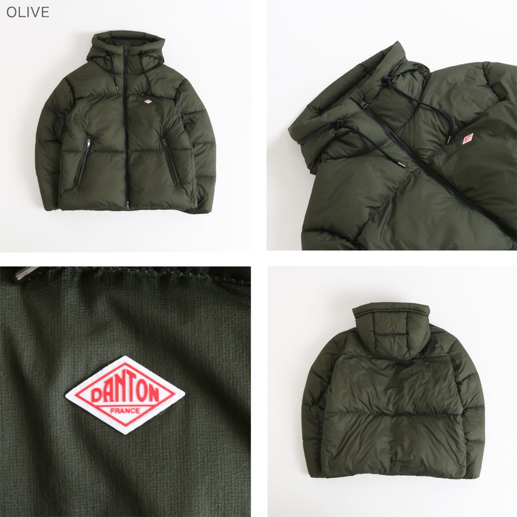 DANTON フード付き　ダウンジャケット　 オリーブ DANTON ダントン ダウン フード ジャケット｜BORN FREE ONLINE SHOP