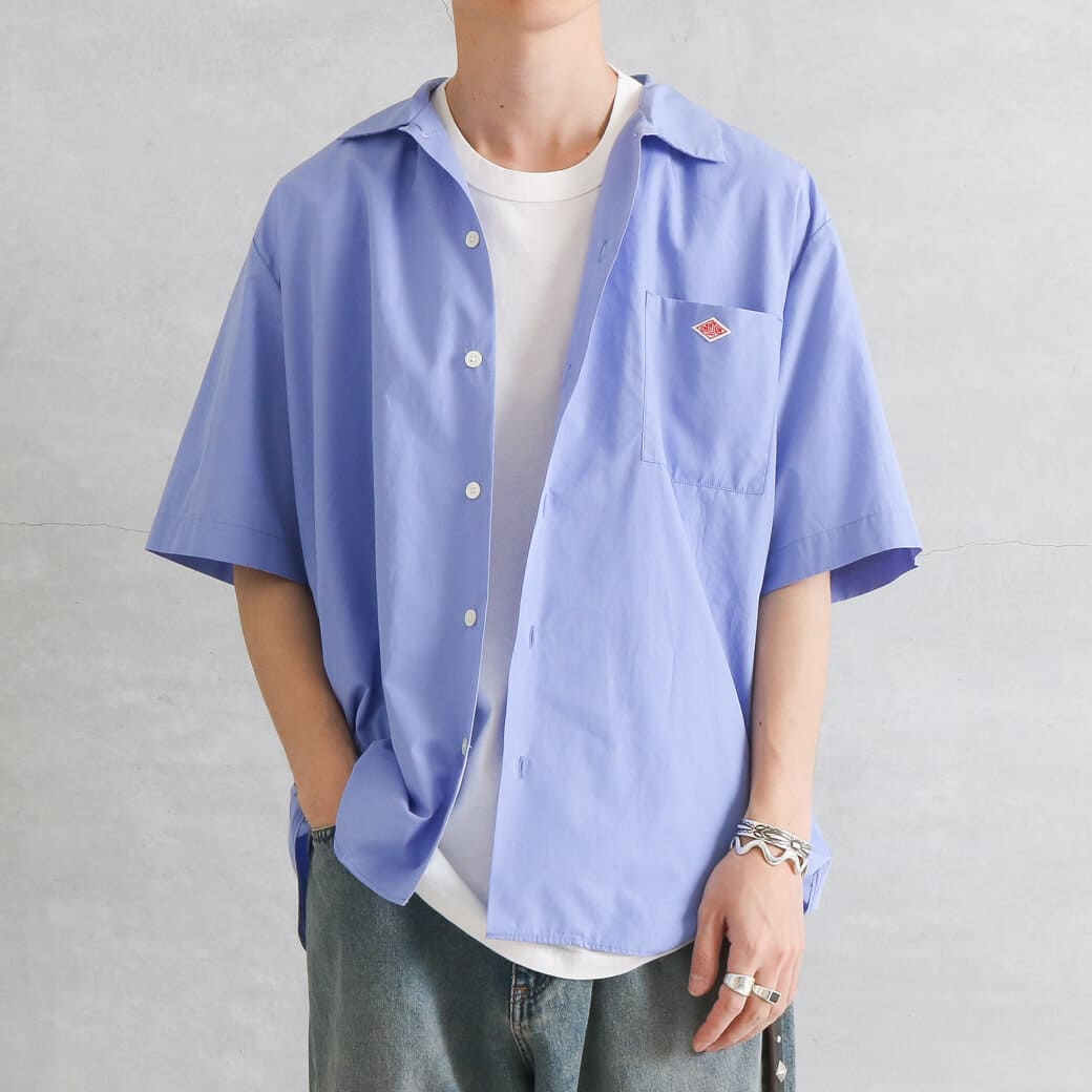 DANTON ダントン　コットンポプリンワークシャツ40 DANTON ダントン コットンポプリン ワークシャツ｜BORN FREE ONLINE SHOP