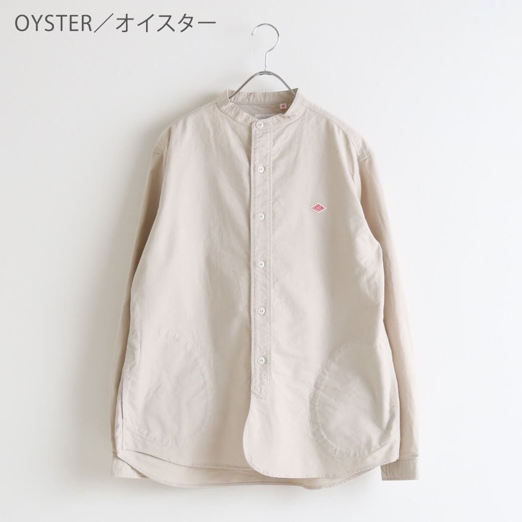 DANTON ダントン オックスフォード バンドカラー ロングスリーブ