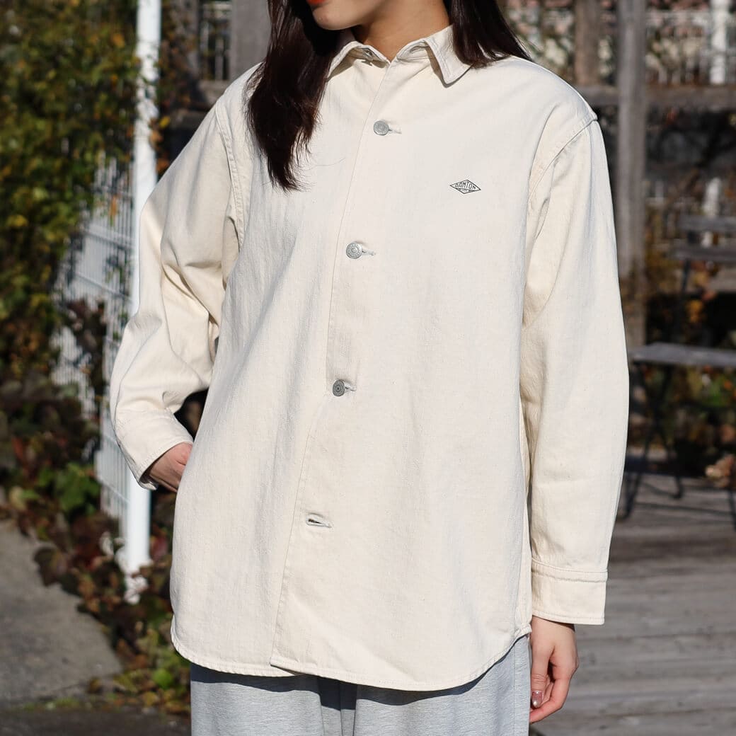 DANTON ダントン ウィメンズ コットンドリルシャツジャケット