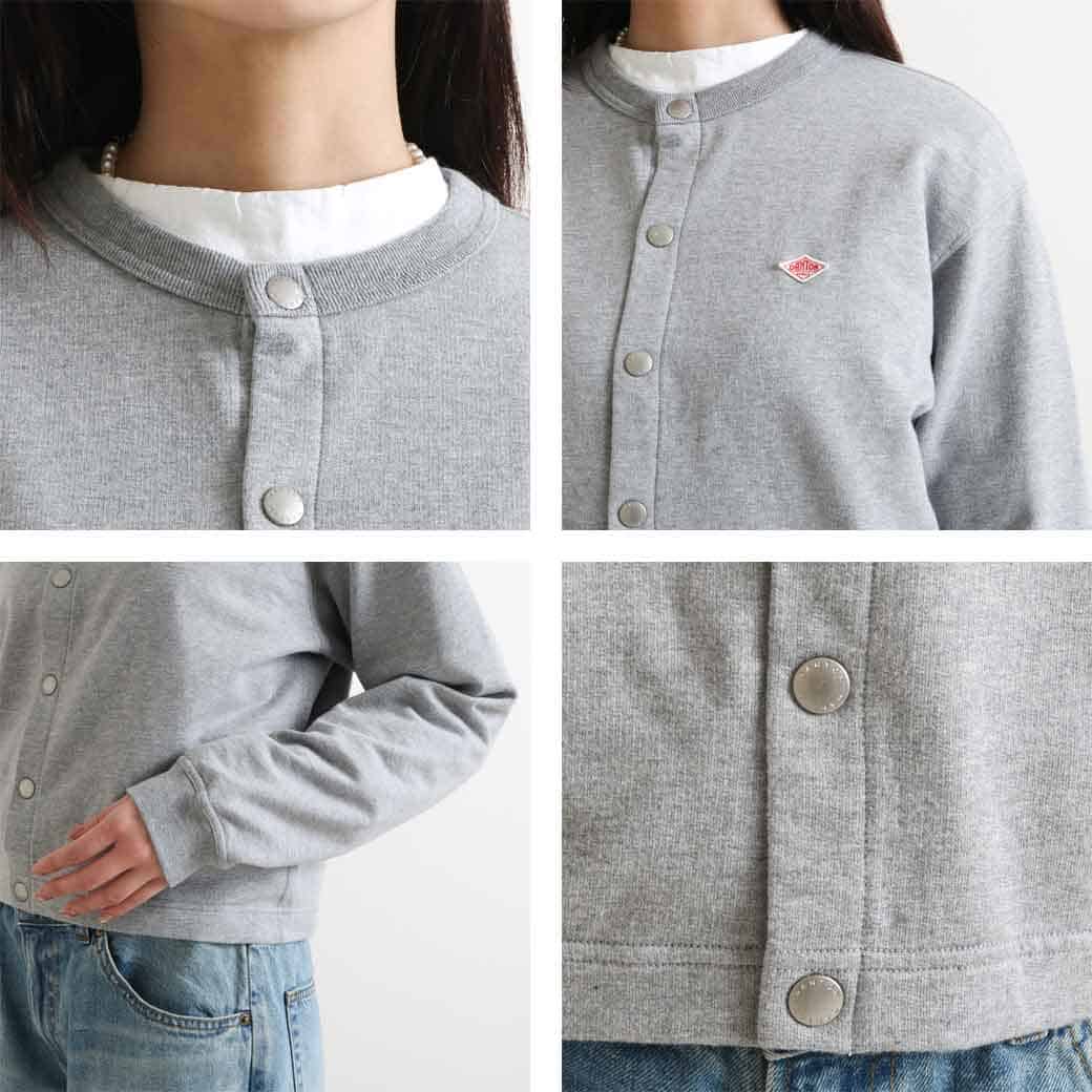 DANTON ダントン コットンテリークルーネックカーディガン｜BORN FREE