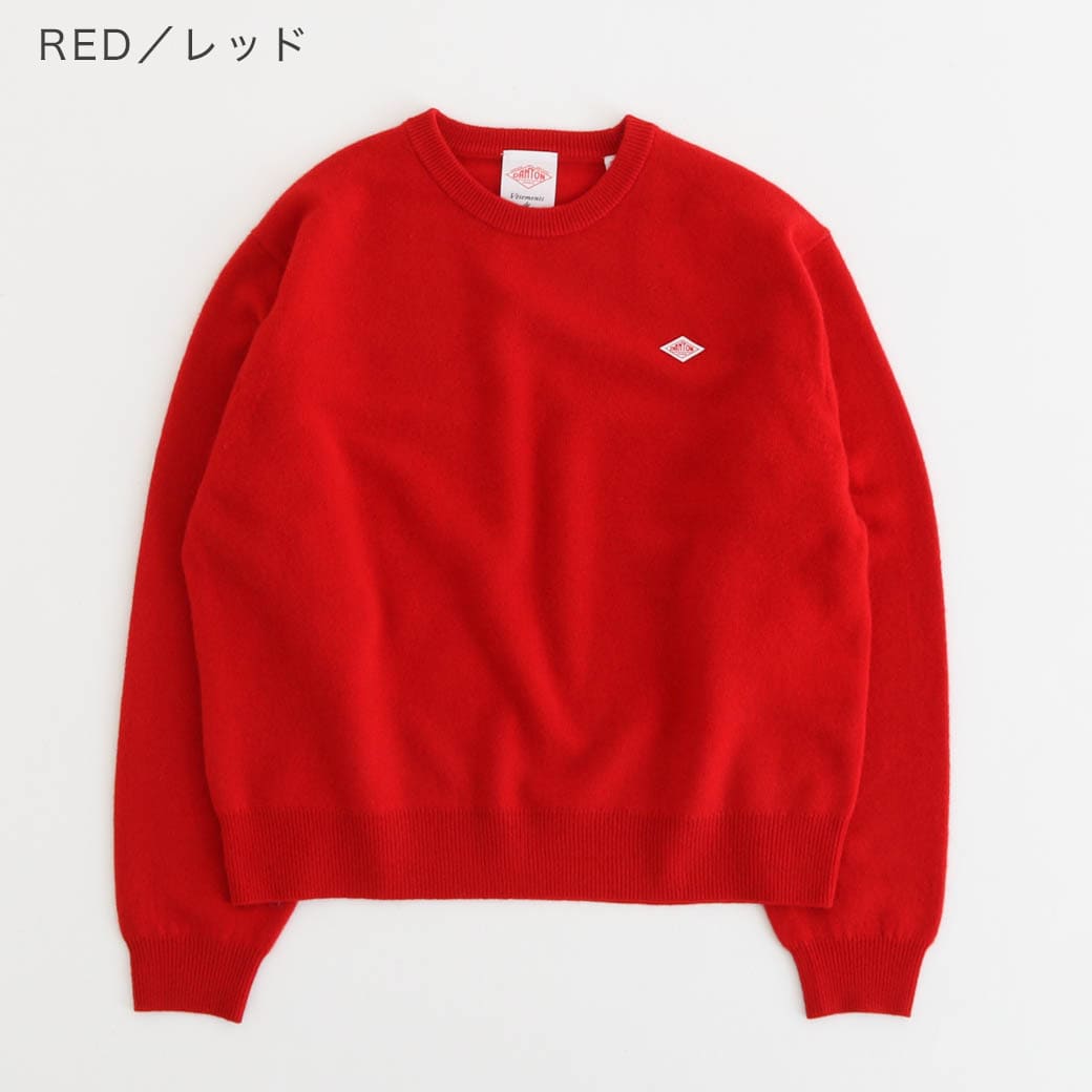 DANTON ダントン ラムウール クルーネック プルオーバー 長袖