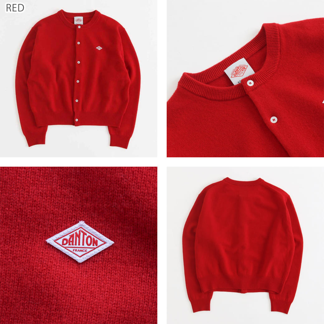 DANTON - DANTON 赤ニット DANTON ダントン CREW NECK CARDIGAN｜BORN FREE ONLINE SHOP