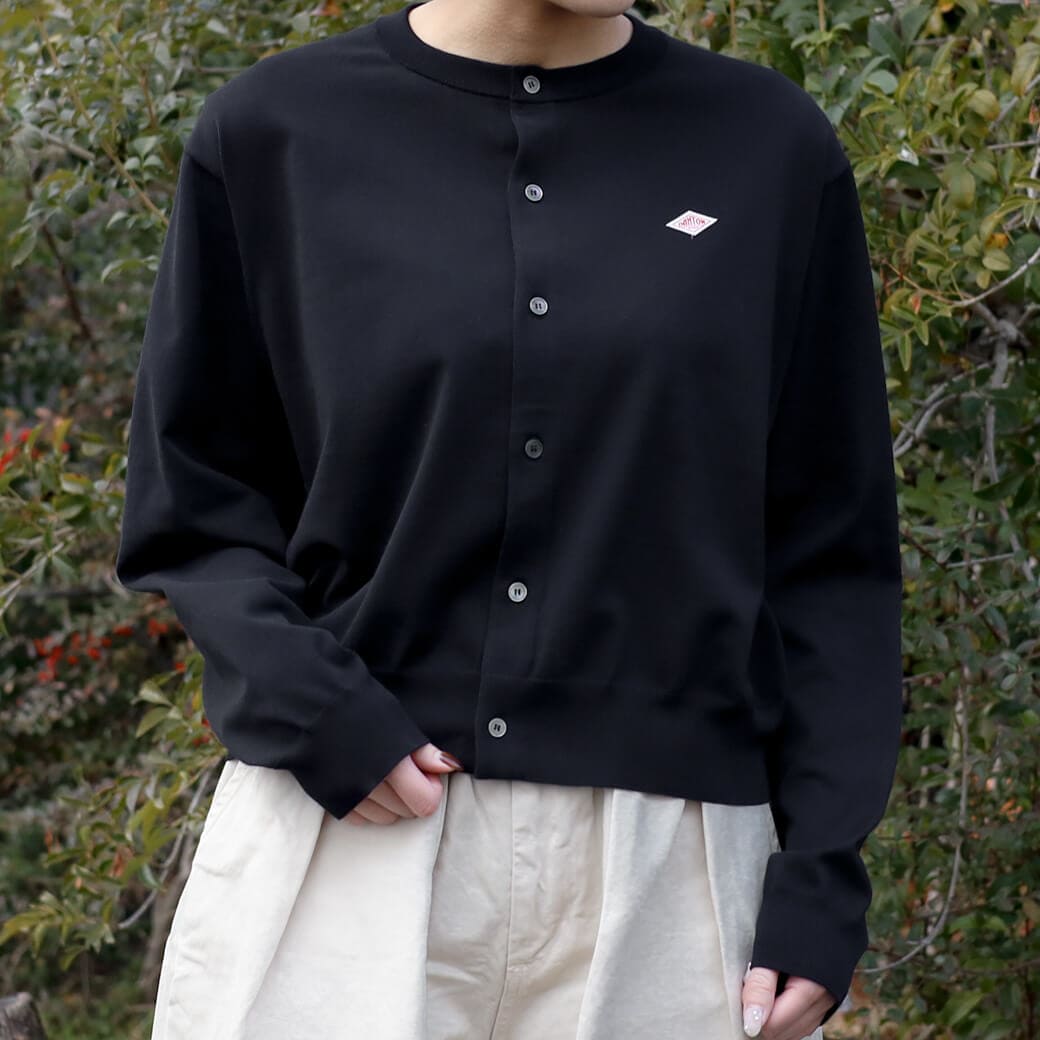 DANTON ダントン ジャージーニット クルーネック長袖カーディガン